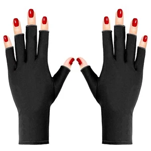 UV Gloves for Gel Manicures - UPF50+ Fingerless UV Light Gloves for Gel Nails - Picture 1 of 8