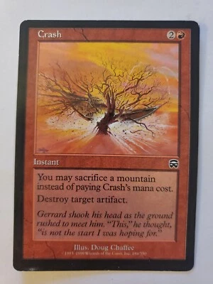 MTG Magic The Gathering Card Crash Instant Red Mercadian Masques 1999 - Image 1 of 2