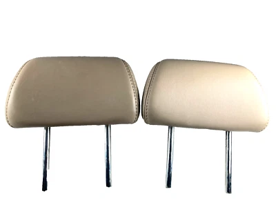 2011-2014 NISSAN MAXIMA PAIR OF REAR LEATHER HEADRESTS TAN INTERIOR - Image 1 of 4