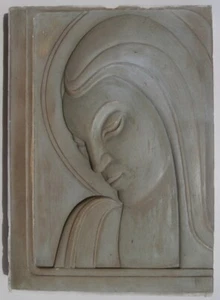 ART DECO Escultura ESCUELA AMERICANA Yeso PLACA RETRATO Antiguo Relieve aprox. 1930 - Imagen 1 de 11