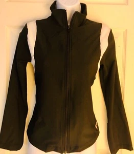 GK LADIES X-SMALL NAVY/WHITE FITTED STRETCH GYMNAST WARM UP JACKET SIZE Sz AXS - Picture 1 of 8