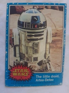 1977 STAR WARS ARTOO DETOO R2 D2 Series 1 Blue Card #3 and 2 stamps BB8 R2D2 - Picture 1 of 5