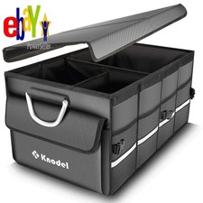 Knodel Sturdy Car Trunk Organizer With Foldable Cover, Heavy Duty Collapsible