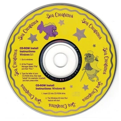 Sea Creatures (Ages 4-8) (PC-CD, 1996) for Windows - NEW CD in SLEEVE - Image 1 of 3