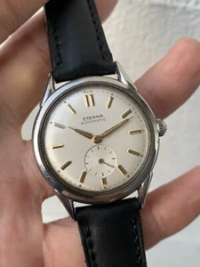 1950s Vintage Eterna Bumper Automatic Mens Watch Swiss Made 35mm - Picture 1 of 10
