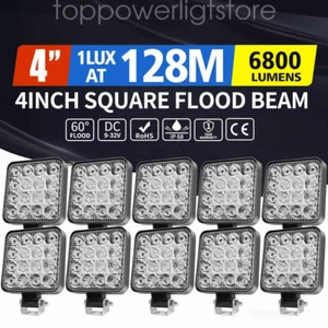 Vainas de luces de trabajo LED cuadradas de 48 W luces puntuales para camión tractor todoterreno 12 V 3,3"" - Imagen 1 de 14