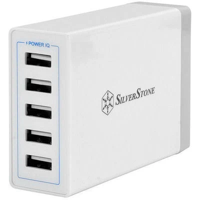 Cargador de pared USB Silverstone UC01W-US 40 vatios 8 amperios 5 puertos Foto 1 de 4