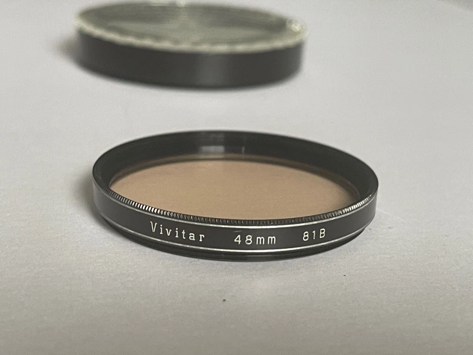 Vintage Vivitar 48mm 81B  Colour Conversion  Filter, & Keeper - Image 1 of 1