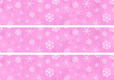 Schneeflocken Tortenband Bordüre Bild Party Deko Eiszapfen Frozen essbar Elsa - Bild 1 von 4