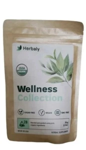 Herbaly Wellness Collection Tea - Vegan Gluten free 28 Count Bag ( 1 Pack)