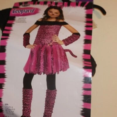 Nuevo Disfraz Halloween Leopardo Rosa Talla Grande 12-14 Foto 1 de 3