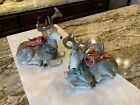 Fitz And Floyd Classics Deer Christmas Candle Holders (2) BEAUTIFUL!
