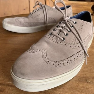 Mens Cole Haan Beige Suede Wingtip Sneakers Size 13 M - Picture 1 of 9
