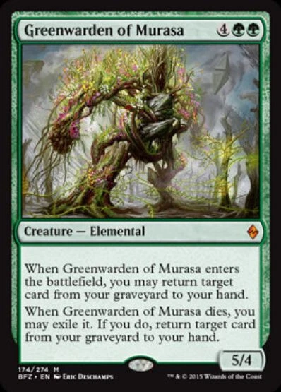 GREENWARDEN OF MURASA NM Battle For Zendikar MTG Green - Elemental Mythic - Image 1 of 1