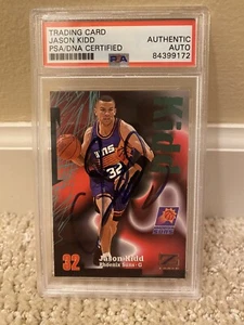 1997 Z-Force Suns Mavericks Jason Kidd Signed Autograph Card PSA/DNA Authentic - Picture 1 of 1