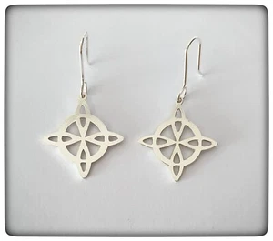 Nudo Celta Brujas Meiga Pendiente Nudo Cuaternario Protección Plata WITCH SILVER - Imagen 1 de 2