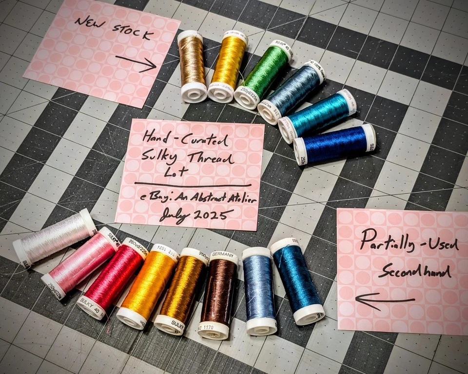 SULKY 40 Rayon LOT - 6 x NEW STOCK 8 x LIGHTLY USED 40wt 250yd Spools -US SELLER - Image 1 of 4