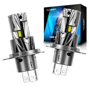 NOVSIGHT H4 LED Headlight Bulbs High Low Beam Super Bright 30000LM 6500K White - Picture 1 of 10