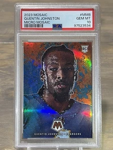 2023 Panini Mosaic Quentin Johnston Micro Mosaic RC Estuche Hit PSA 10 Cargadores - Imagen 1 de 5