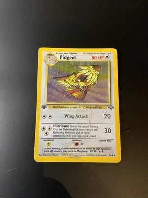 Pidgeot 08/64 Holo HP -Pokemon Jungle 1st Edition Scratched Vintage Pokémon Card - Image 1 of 4