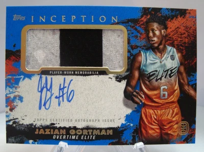 2021-22 Topps Inception OTE Overtime Elite JAZIAN GORTMAN Auto Relic /6 - Image 1 of 2