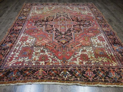 Vintage Turkish Rug,HandMade Anatolian Geometric Turkish Tribal Rug 7.3x9 Ft - Image 1 of 4