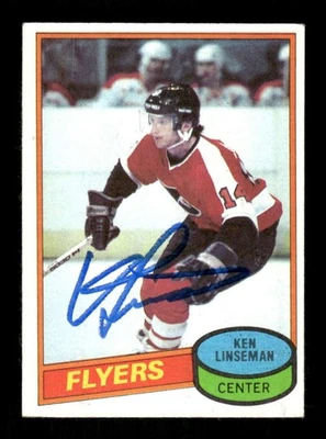 1980-81 Topps Scratched 24 Ken Linseman signed auto autograph   BXCP39 - Image 1 of 2