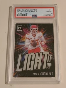 2024 PANINI DONRUSS OPTIC LIGHT IT UP #11 PATRICK MAHOMES II PSA 8 - Picture 1 of 2