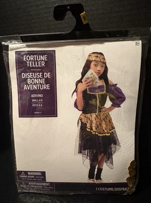 Gypsy Fortune Teller Costume Child Small 4-6 Halloween Outfit- 6 Pcs - Image 1 of 4