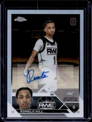 2023-24 Topps Chrome OTE Romelo Hill Auto RC Rookie #A-RH - Image 1 of 2