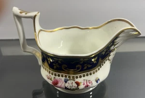 Antique Hicks, Meigh & Johnson 6 1/2” Floral Creamer Cream Jug Staffordshire - Picture 1 of 9