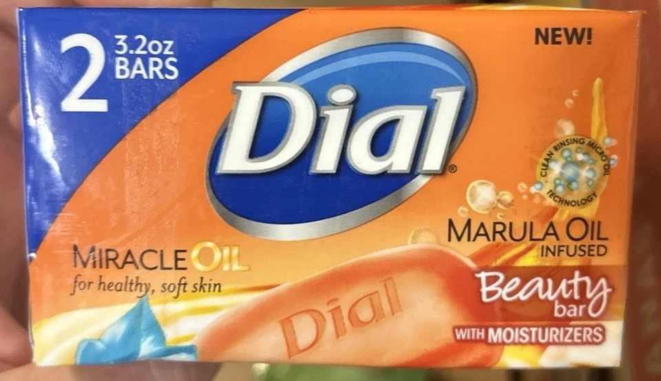 Dial Marula Aceite Barras de Belleza Cuidado de la Piel 3.2 OZ Barras Paquete de 2 DESCONTINUADO Foto 1 de 1