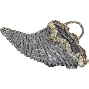 Cornucopia Basket Seasonal Thanksgiving Decor 6"x8"x12" - Picture 1 of 3