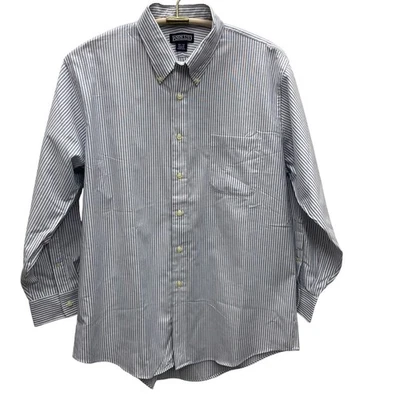 Lands’ End 100% Cotton Stripe Button Oxford Down Shirt Men’s Size 16.5”-32” NWT - Image 1 of 4