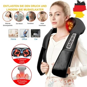 NACKENMASSAGEGERÄT SHIATSU MASSAGEGERÄT & WÄRMEFUNKTION NACKEN SCHULTERMASSAGE - Bild 1 von 14