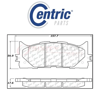 Centric C-TEK Metallic Disc Brake Pads for 2007-2017 Lexus ES350 3.5L V6 - hx Foto 1 de 4