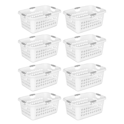 Sterilite Ultra Laundry Basket, 2 Bushel Plastic Hamper with Handles, 8 Pack - Image 1 of 4