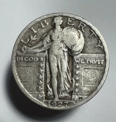 1927 25C Standing Liberty 90% Silver Quarter -0762 - Image 1 of 2