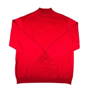 Linea Uomo Mock Neck Wollmischung Pullover Herren XXL Rot Pulli Comfort Core - Bild 1 von 8