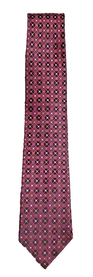 Corbata geométrica roja y negra Bruno Marchesi Foto 1 de 4