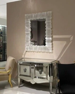 Wall Mirror Selenite Crystal Stone Handmade Home Decor Mirror - Image 1 of 4