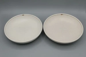 2 AMY HAMLEY Magenta cereal soup Bowls Stoneware Ivory Gold  - Picture 1 of 5