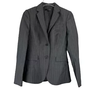 BOSS by Hugo Boss Blazer Women’s Size 6 Virgin Wool Mohair Gray Classic - Picture 1 of 8