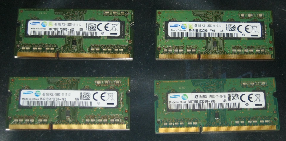 4GB SAMSUNG DDR3 RAM 1600MHz PC3L-12800S SO-DIMM 204-pol. CL11 1,35V AUSWÄHLBAR - Bild 1 von 1