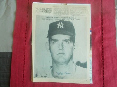 DON LARSEN-SIGNED MAGAZINE PHOTO PERFECT GAME 1956 - Image 1 of 2