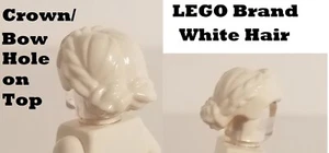 LEGO Prinzessin Haar WEISS geflochten deutsches Fraulein Kostüm QUEEN Bösewicht Mädchen  - Bild 1 von 1