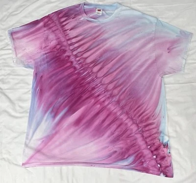 Camiseta Tie Dye Adulto XL Rosa Púrpura Gravedad Hanes Algodón Manga Corta Vibrante Foto 1 de 4