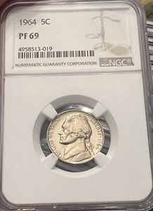1964 Jefferson Nickel NGC PF69 - Picture 1 of 4