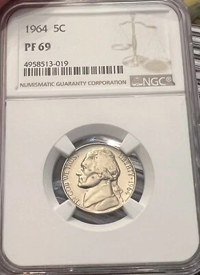 1964 Jefferson Nickel NGC PF69 - Image 1 of 4