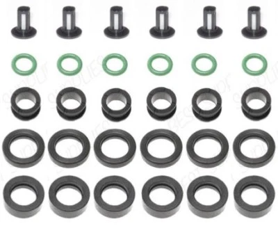 FUEL INJECTOR REPAIR KIT FILTERS GROMMETS O-RINGS SEALS CAPS FITS HONDA ACURA V6 - Image 1 of 2